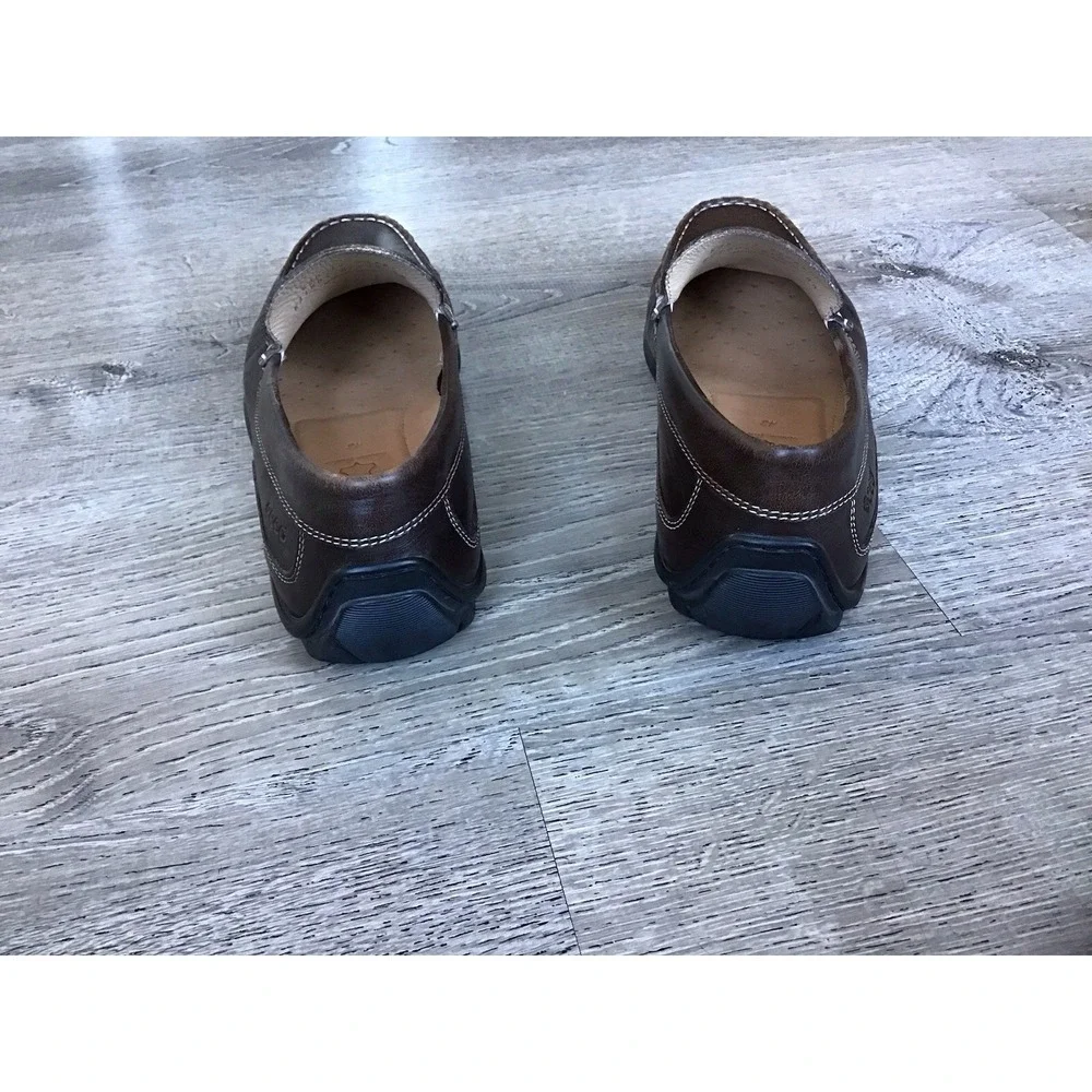 Ecco Mens Size 9 43 Slip On Moc Toe Driving Loafer Latex Sole 571004